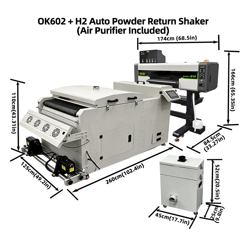 OKAI-602 Pro Max 24" 2 Head DTF Printer