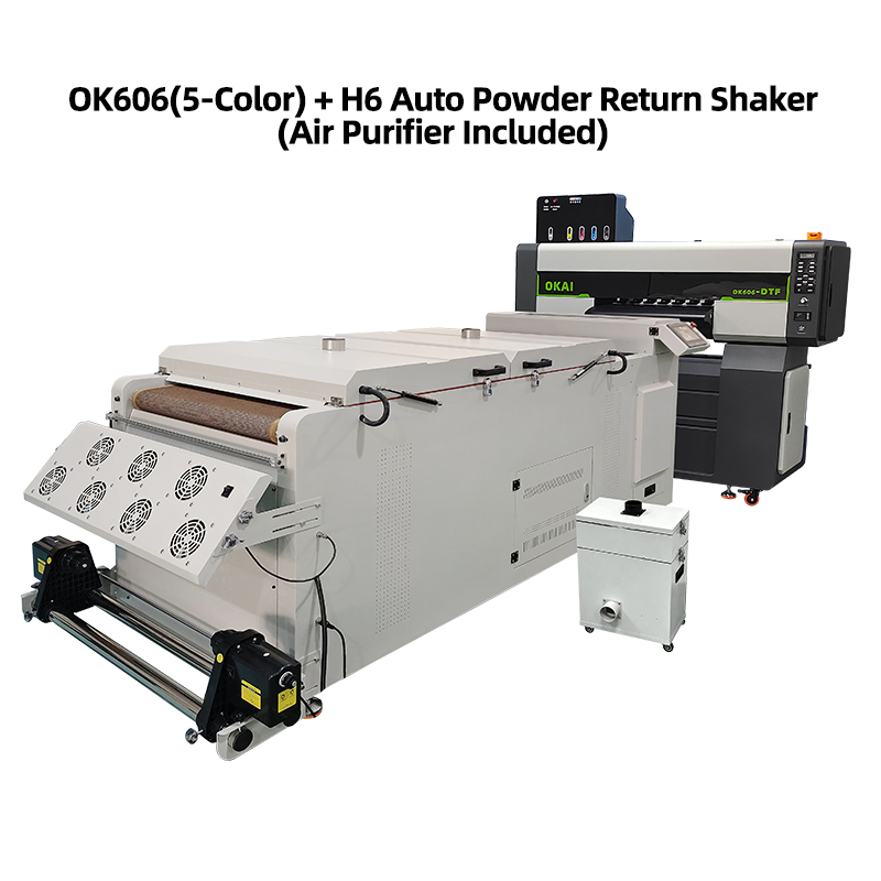 OKAI-606 Pro Max 24" 6-Head DTF Printer (5-Color)