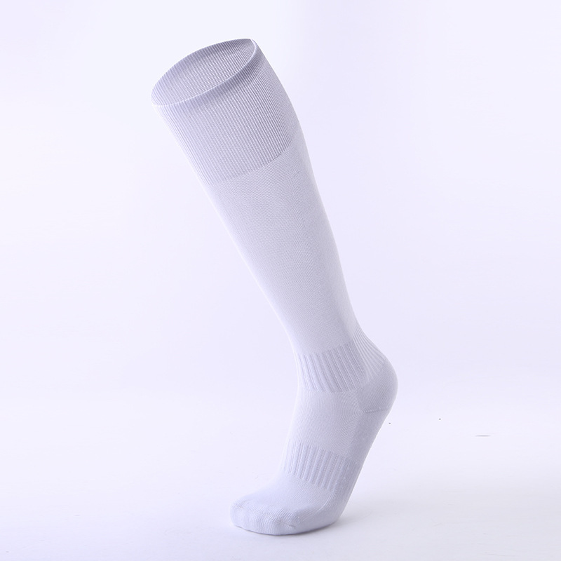 Solid color adult football socks thickened towel bottom sports socks high knee-high running socks for men and women
