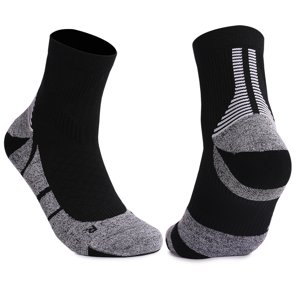 Professional running socks thickened towel bottom basketball socks men's mid-calf breathable antibacterial sports socks