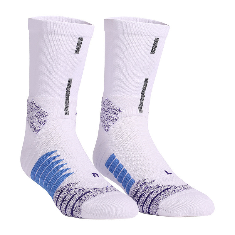 Antibacterial Basketball Socks Four Seasons Elite Practical Sports Socks Thickened Towel Socks Breathable Sweat-Absorbent Mid-Tube Socks