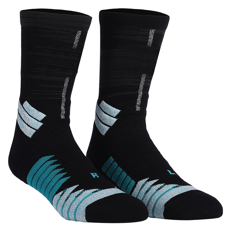 Antibacterial Basketball Socks Four Seasons Elite Practical Sports Socks Thickened Towel Socks Breathable Sweat-Absorbent Mid-Tube Socks