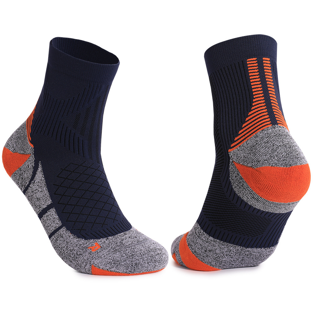 Professional running socks thickened towel bottom basketball socks men's mid-calf breathable antibacterial sports socks