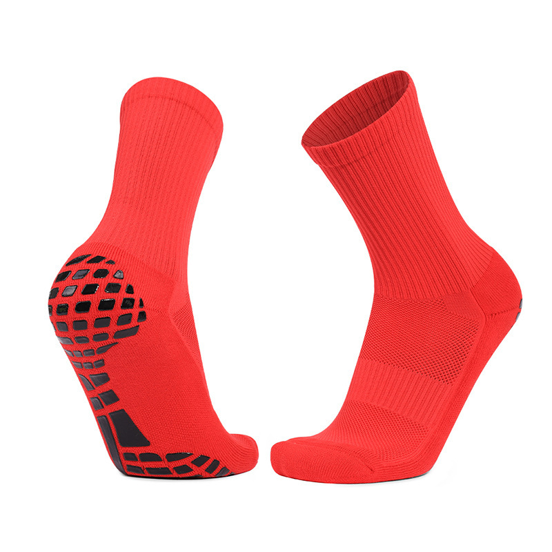 Men's and women's football socks custom-made rubber socks non-slip mid-calf socks towel bottom sweat-absorbent breathable running sports socks