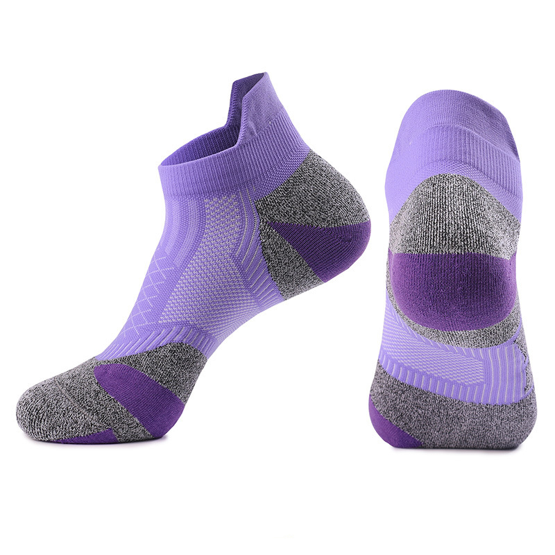 Thickened breathable short socks antibacterial and deodorant professional sports socks Lycra men's and women's boneless running socks