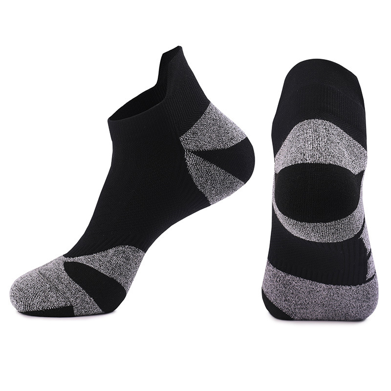 Thickened breathable short socks antibacterial and deodorant professional sports socks Lycra men's and women's boneless running socks