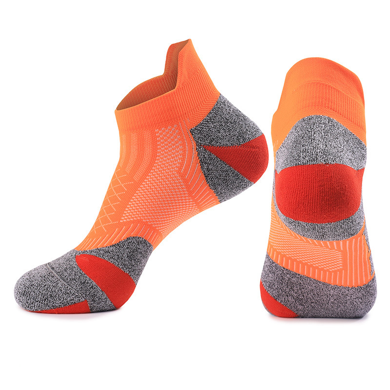 Thickened breathable short socks antibacterial and deodorant professional sports socks Lycra men's and women's boneless running socks