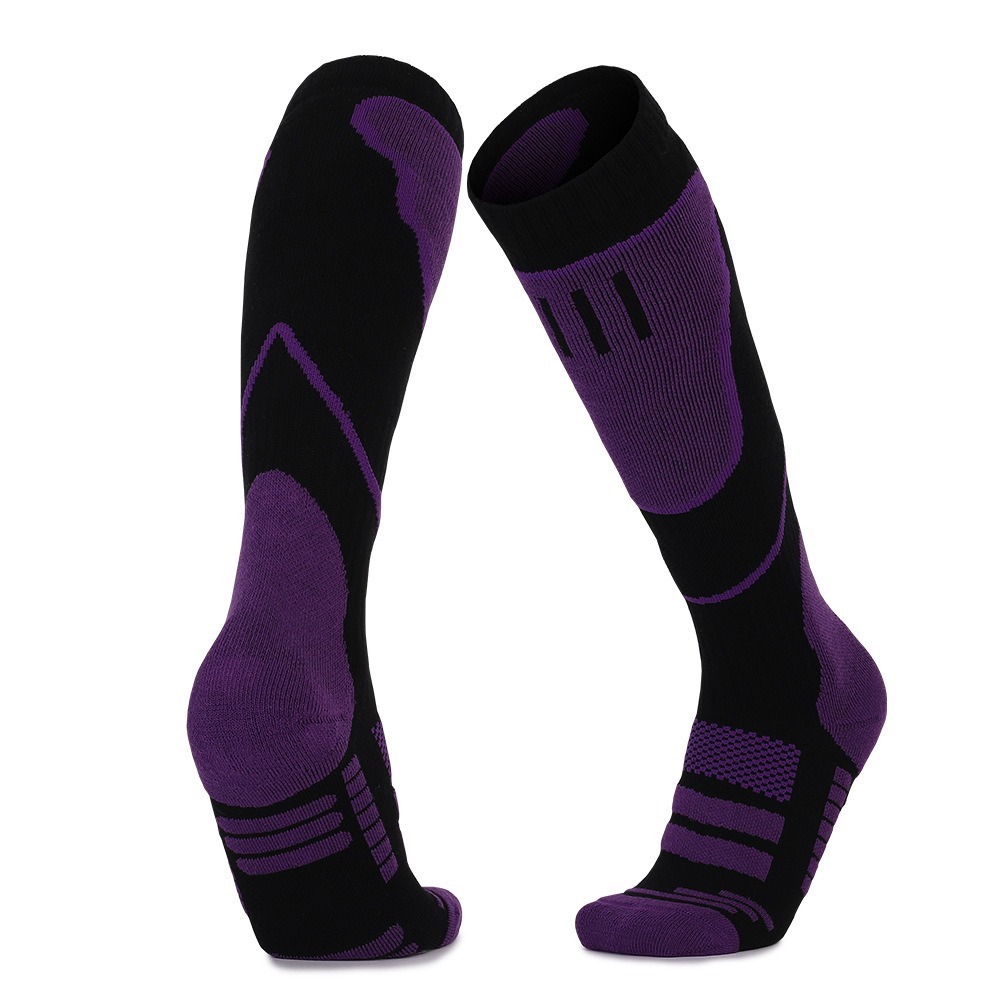 High-top ski socks, quick-drying socks, terry sports socks, hiking socks, towel-soled snow socks