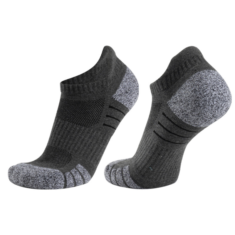 Thick towel bottom cotton boat socks breathable and sweat absorbing short running sports socks