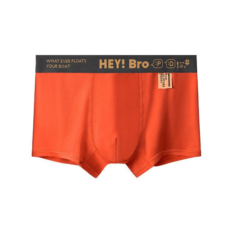 HEYBro men's underwear men's modal cotton boxer briefs youth boxer briefs letter trendy pants