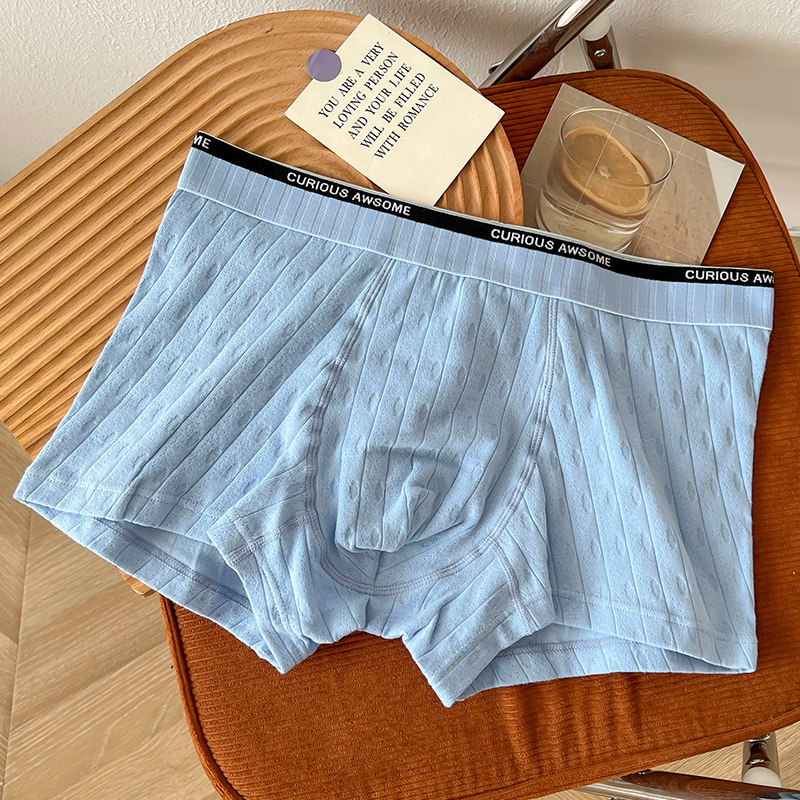 Baby cotton comfortable skin-friendly men's boxer briefs hip-wrapped no-stuck hip-wrapped cotton breathable pants men's boxer briefs