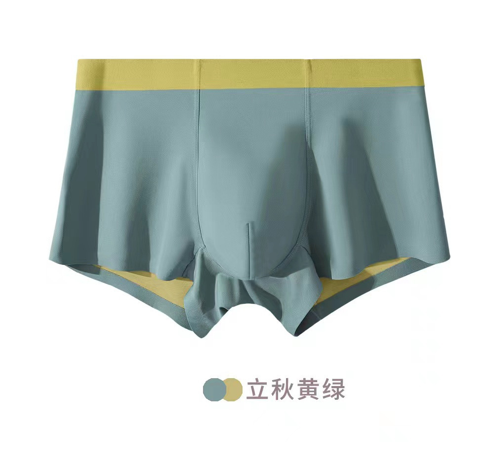 Men's Underwear 7A Antibacterial Double-sided Seamless Mulberry Silk Underwear Men's Boxer Briefs