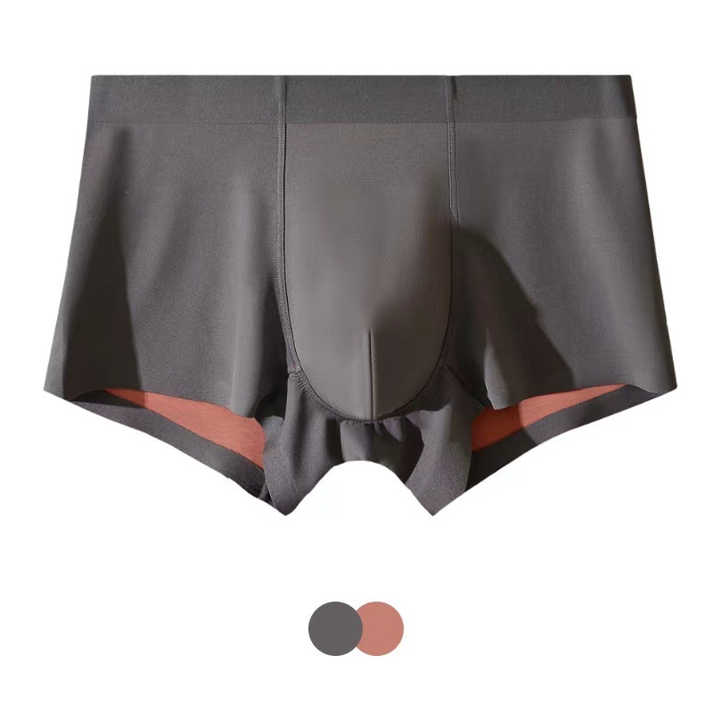 Men's Underwear 7A Antibacterial Double-sided Seamless Mulberry Silk Underwear Men's Boxer Briefs