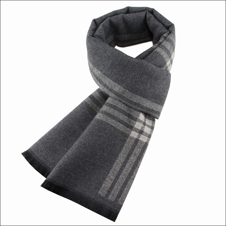 New trend scarf for Men Winter Warm thick imitation cashmere jacquard brushed men's scarf warm all winter