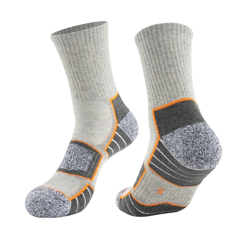 Mid-tube thick towel sole sports socks wicking sweat breathable running socks men's basketball socks