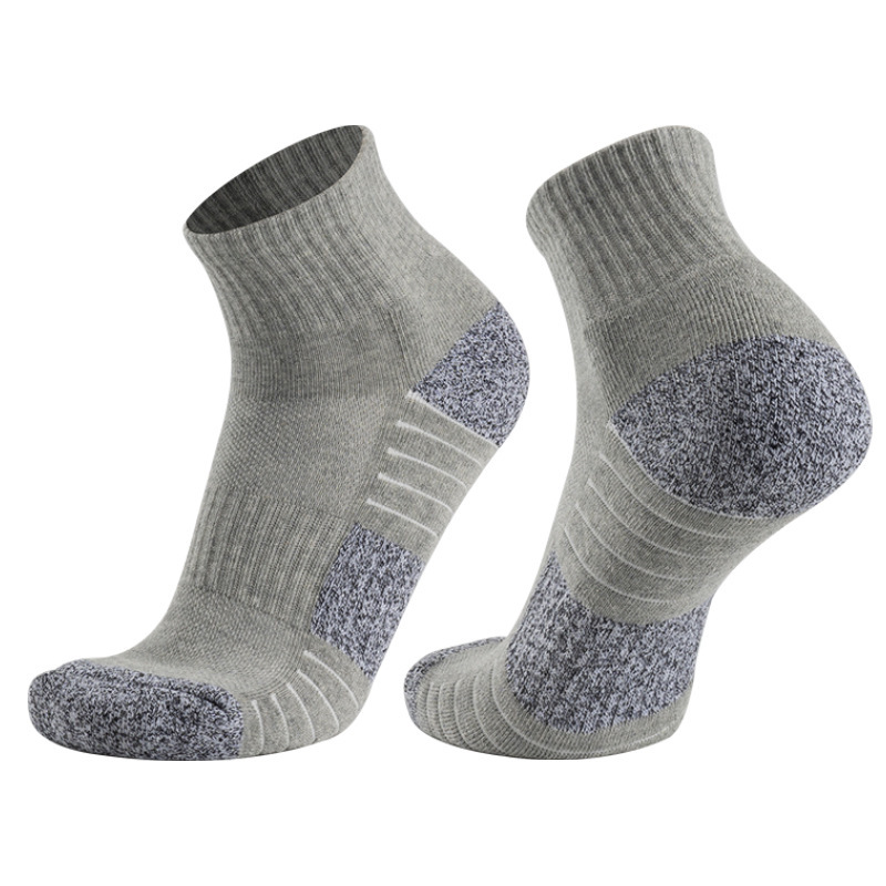 Thick towel bottom running socks cotton socks non-slip absorbent short tube sports socks