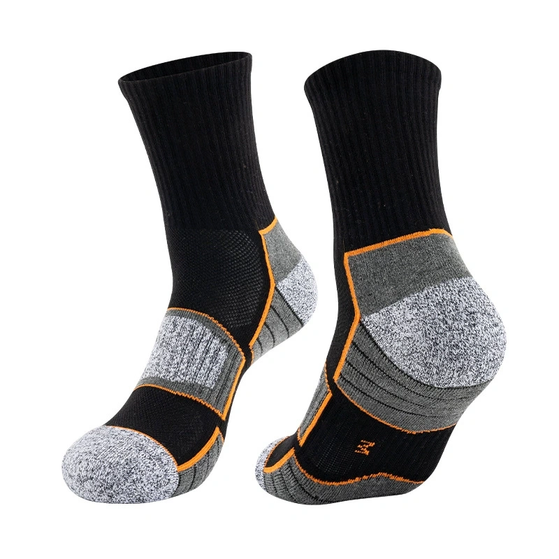 Mid-tube thick towel sole sports socks wicking sweat breathable running socks men's basketball socks
