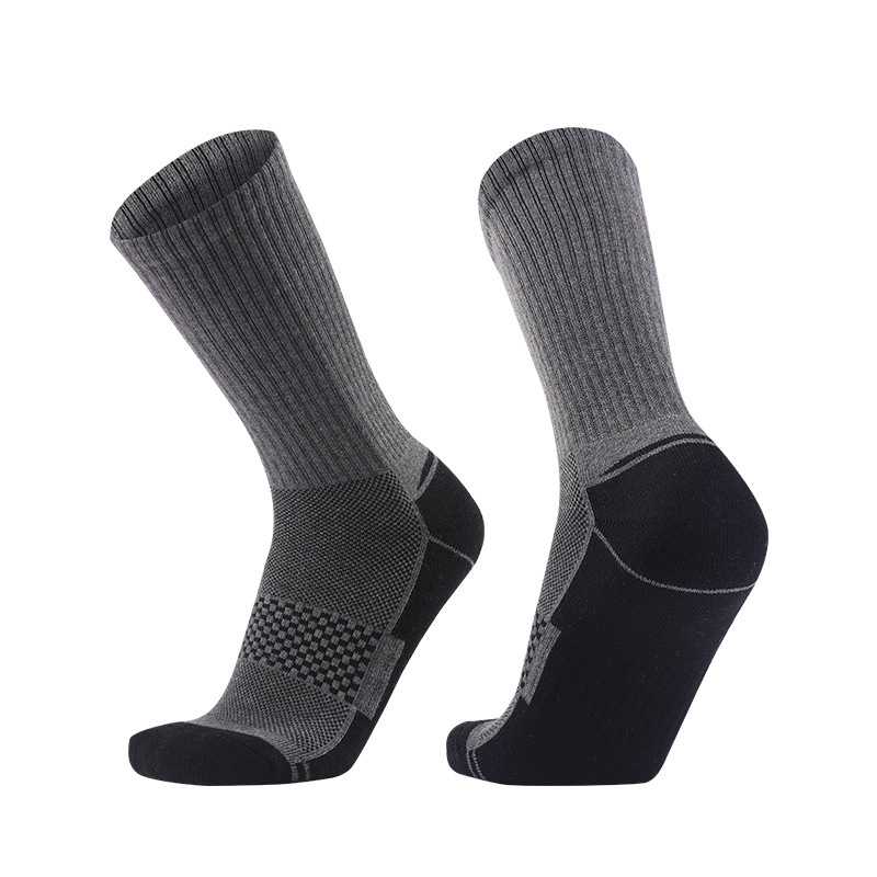 Autumn and winter outdoor cotton mid-tube sports socks men's socks thick towel sole deodorant hiking socks wicking sweat running socks