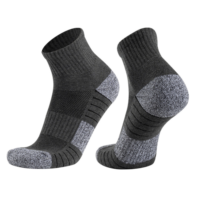 Thick towel bottom running socks cotton socks non-slip absorbent short tube sports socks