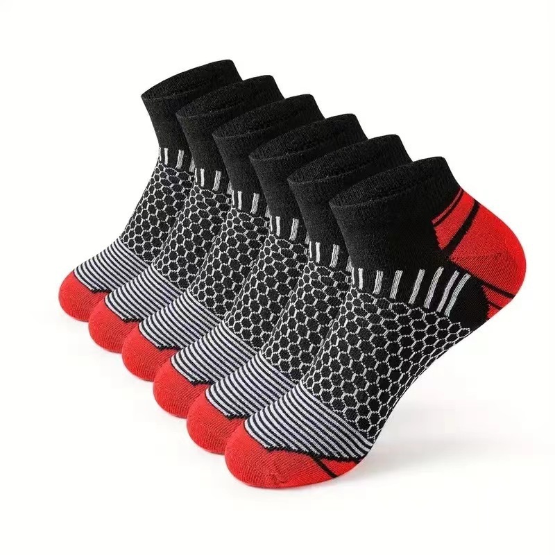 Spring Summer Thin Sports Running Basketball Socks Men's Breathable and sweat Absorbing Socks Socks (3 pairs)