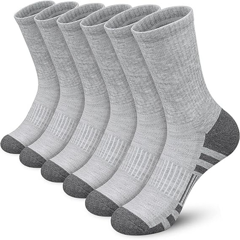 Thin Color matching Men's sports socks Basketball Socks Cotton Breathable Black, White and Grey Comfort Socks (3 pairs)