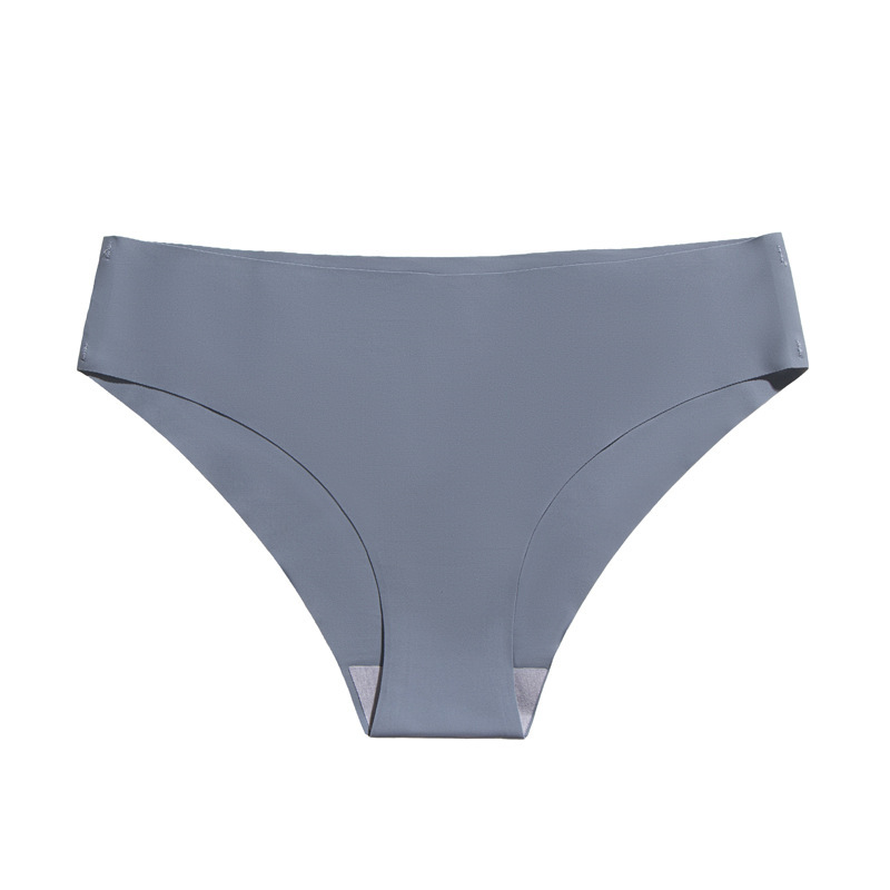 Women's simple cotton crotch briefs Breathable ice silk seamless low waist comfortable underwear