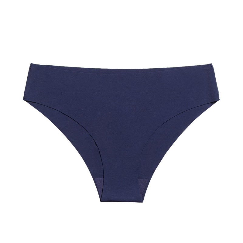 Women's simple cotton crotch briefs Breathable ice silk seamless low waist comfortable underwear