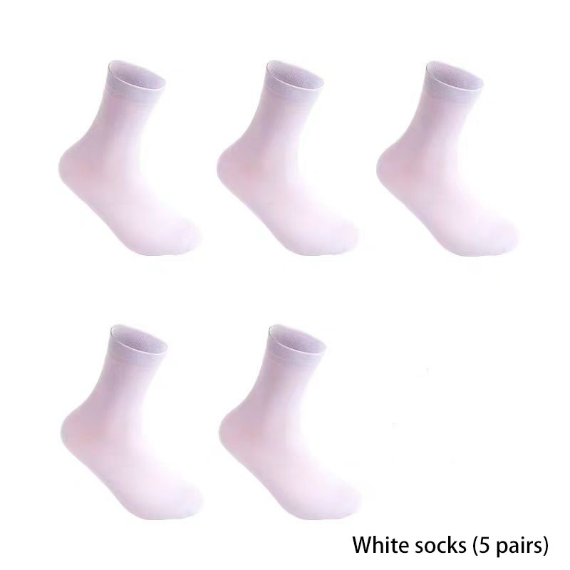 Large size men's socks Cotton comfortable breathable elastic good mid-tube men's socks (5 pairs)