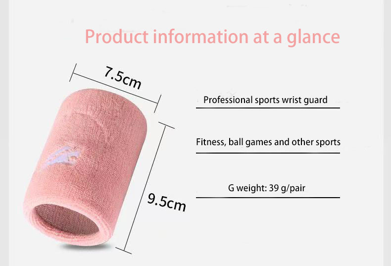 Wrist towel Sports sprain Wrist Strap Football Basketball Sweat absorbent Fitness Protective gear (4 pairs)