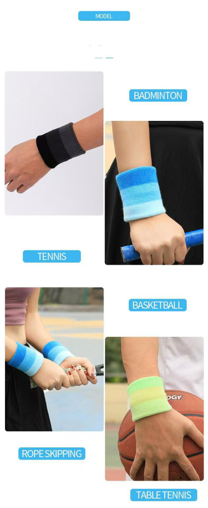 Sweat Absorbing Sports Wrist Guard Basketball Sports Football Fitness Yoga Sweat Absorbing Wrist Guard (2 pairs)