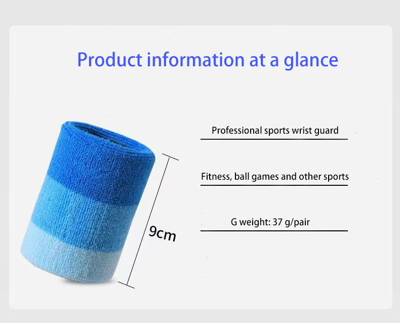 Sweat Absorbing Sports Wrist Guard Basketball Sports Football Fitness Yoga Sweat Absorbing Wrist Guard (2 pairs)