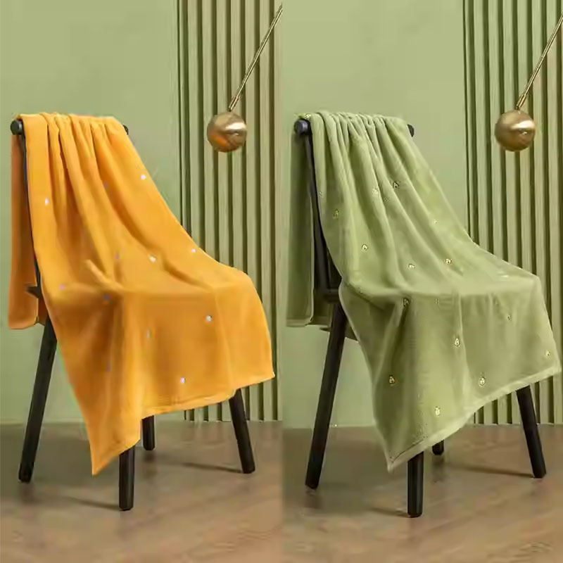 Bath towel Adult pure cotton absorbent Bath towel for Men and Women Couples Bath towel (2 pieces)