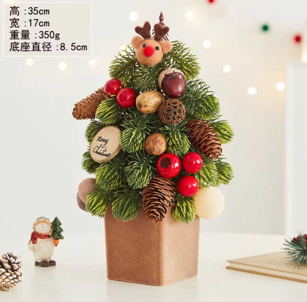 Christmas Decorations Desktop Christmas Tree Ornaments Counter Showcase Scene Atmosphere Decoration Creative Novelson