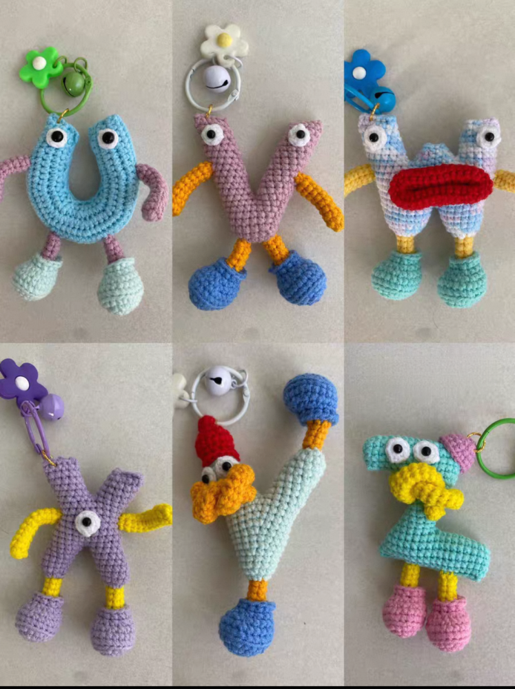 Handmade Knitted Letter DIY Finished Product Personalized Creative Customized Gift Cute Ins Style