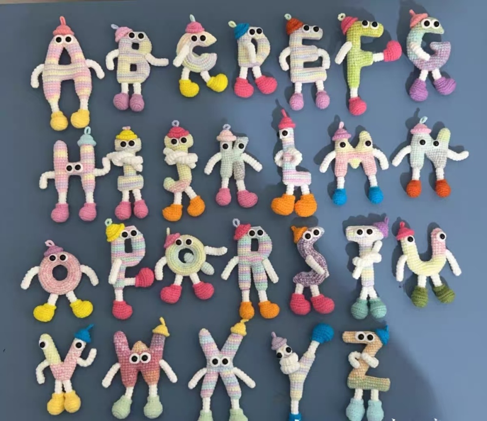 Handmade Knitted Letter DIY Finished Product Personalized Creative Customized Gift Cute Ins Style