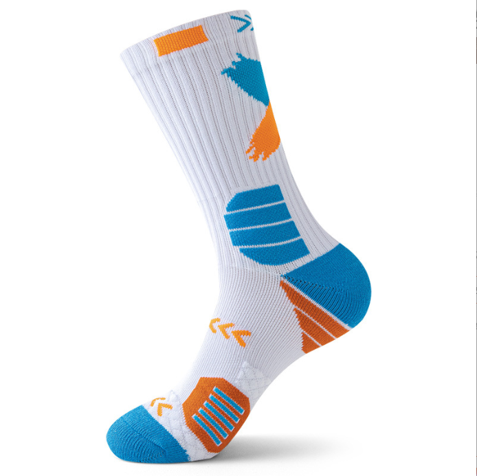Basketball socks men's mid high tube autumn and winter practical towel bottom thickened anti slip shock-absorbing elite socks high top sports running