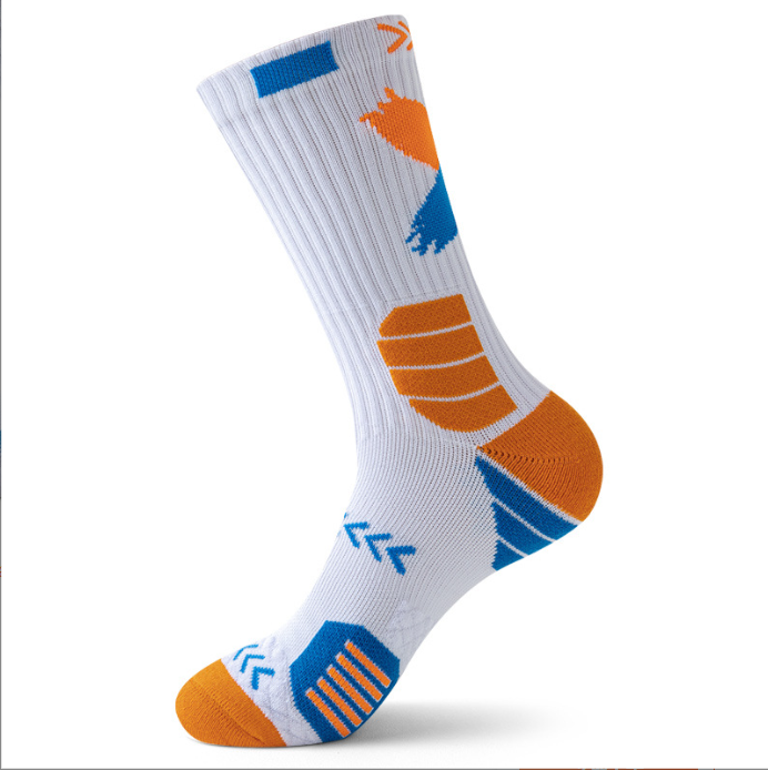 Basketball socks men's mid high tube autumn and winter practical towel bottom thickened anti slip shock-absorbing elite socks high top sports running