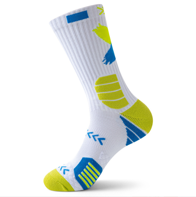 Basketball socks men's mid high tube autumn and winter practical towel bottom thickened anti slip shock-absorbing elite socks high top sports running