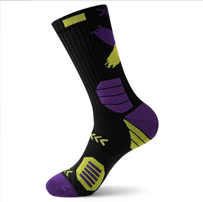 Basketball socks men's mid high tube autumn and winter practical towel bottom thickened anti slip shock-absorbing elite socks high top sports running