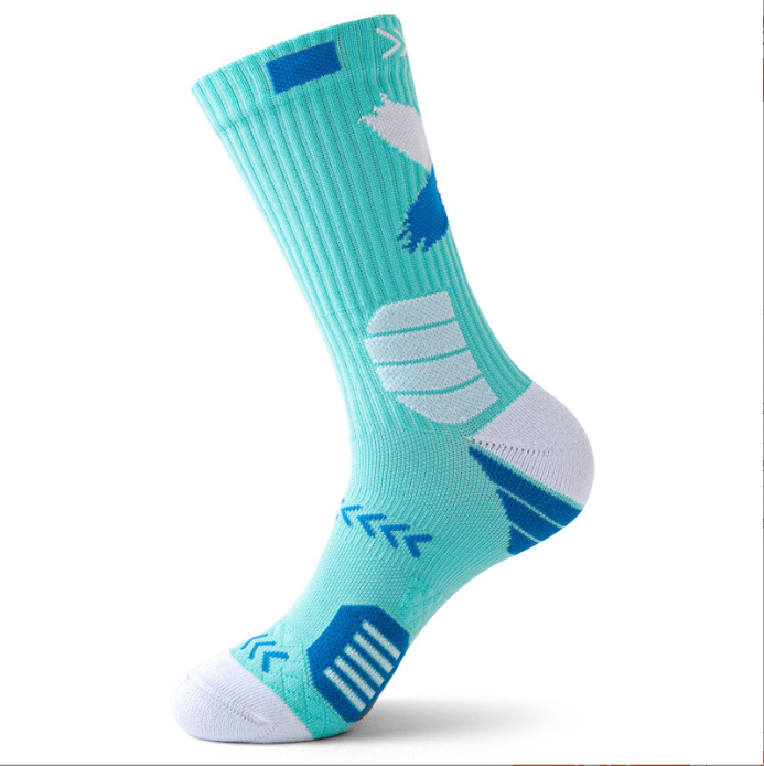 Basketball socks men's mid high tube autumn and winter practical towel bottom thickened anti slip shock-absorbing elite socks high top sports running