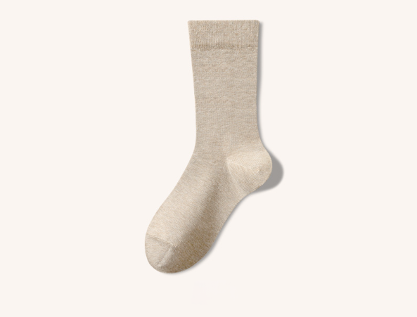 100% cotton men's pure cotton mid tube socks black and white all cotton sweat absorbing and odor proof