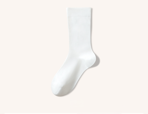 100% cotton men's pure cotton mid tube socks black and white all cotton sweat absorbing and odor proof