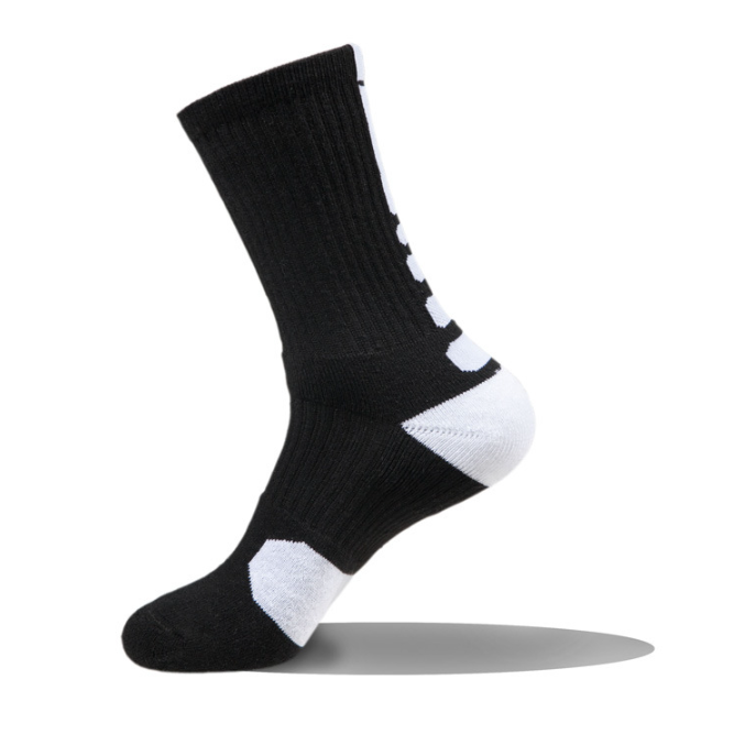 Professional basketball socks men's short, medium, long, thick towel bottom elite socks outdoor running men's sweat absorbing sports socks（5 pairs）