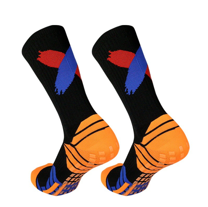 Men's socks, men's outdoor hiking and mountaineering socks, short and medium tube women's basketball socks, sweat absorbing towel bottom shock-absorbing sports socks（3 pairs）