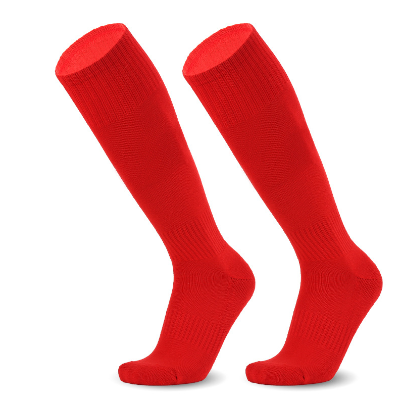 Professional long tube football socks with towel bottom, adult anti slip and sweat absorbing sports socks, thickened men's and children's high tube socks（3 pairs）