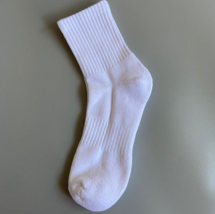 Men's Pure Cotton Thicker Bath Towel Bottom White Mid-Calf Sports Socks Anti-Odor Sweat-Absorbing Cotton Socks for Autumn and Winter（5 pairs）