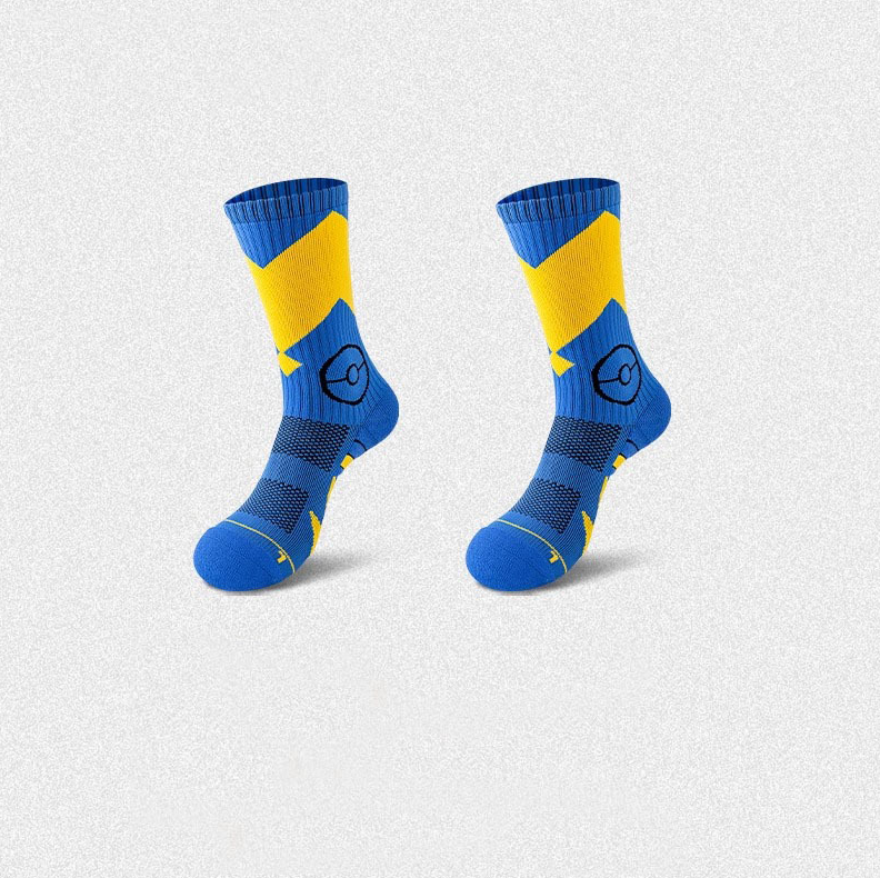 Sports Socks Men's Long Barrel Autumn/Winter Marathon Professional Running Training Socks Breathable and Odorous(2 pairs)