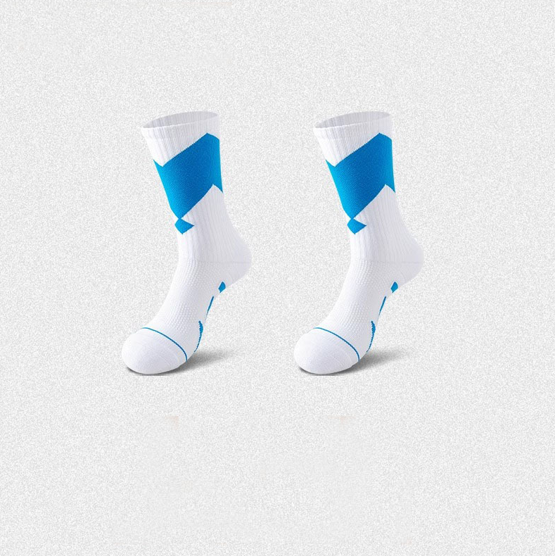 Sports Socks Men's Long Barrel Autumn/Winter Marathon Professional Running Training Socks Breathable and Odorous(2 pairs)