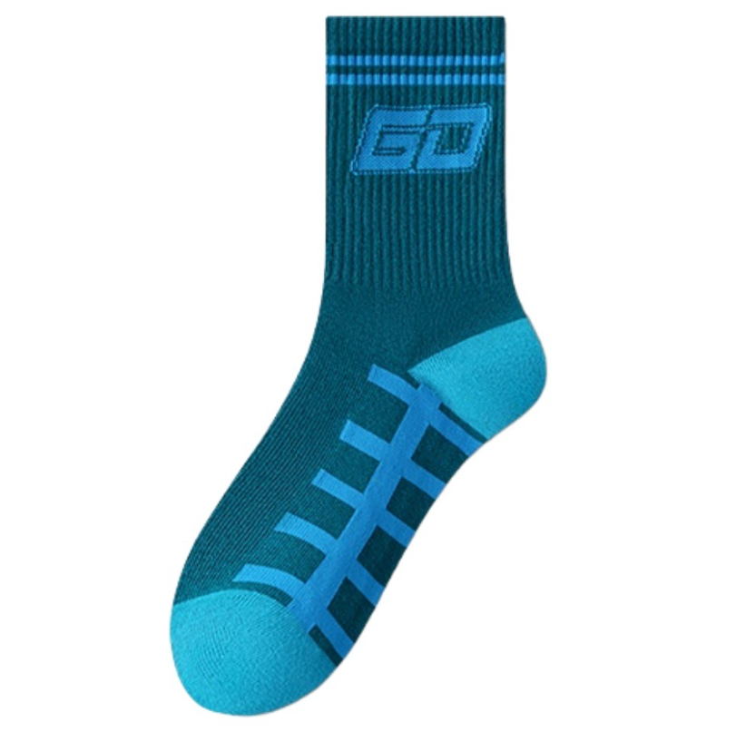 Sports basketball socks men's mid tube spring and autumn all cotton anti odor and sweat absorbing running socks for teenagers, boys, and students（5 pairs）