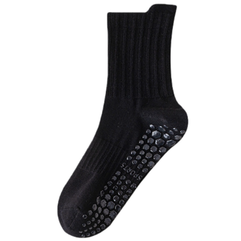 Socks Non slip Pilates Mid tube Adult Socks Fitness Running Socks Floor Socks Leisure Versatile(3 pairs)